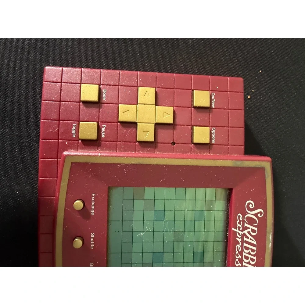 Hasbro‎ Scrabble Express Handheld Game OS Maroon Good Vintage 1999 Word Game